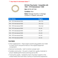 thumbnail image 2 of Oil Drain Plug Gasket - Compatible with 1969 - 1970 International 1100D, 2 of 2