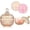 Crown - Amber, variant on 3 count Large   Puff Set with  Glass Containers - Soft, Washable &  for  &  Soft Puffs Wet and Dry Makeup ()