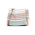 thumbnail image 3 of Charter Club Women's Striped Tie Sleeve Top Green Size Medium, 3 of 3
