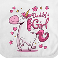 thumbnail image 4 of Inktastic Daddy's Girl Unicorn Girls Baby Bib, 4 of 4