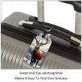 thumbnail image 3 of Square 2Pack PU Leather Christmas Elk Cruise Luggage Tag with Privacy Cover and Name ID Tag for Travel Handbags Backpacks Luggage Tags, 3 of 6
