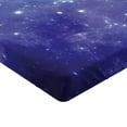thumbnail image 2 of Ambesonne Nebula Fitted Sheet, Milky Way Galaxy Stars, Twin Size, Navy Purple, 2 of 3