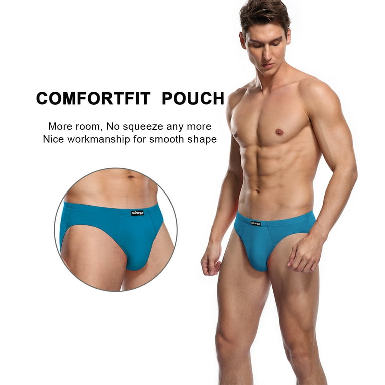 wirarpa Men's Underwear Modal Microfiber Briefs No Fly Covered Waistband 4  Pack Sizes S-3XL 