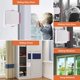 thumbnail image 5 of Cerradura para puerta corrediza de vidrio, paquete de 4 cerraduras para ventanas corredizas de seguridad para bebés para puertas de armario de patio a prueba de niños, no requiere herramientas de perf, 5 of 5