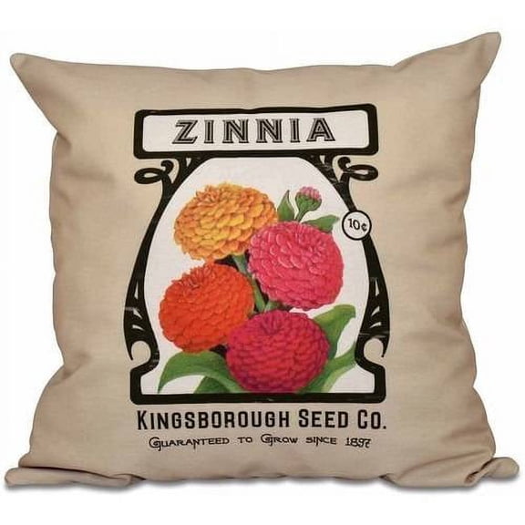 Simply Daisy 16" x 16" Zinnia Floral Print Pillow