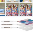 thumbnail image 4 of Yayeee Foldable Storage Basket for Shelves with Handles Waterproof Cloth Bins, Light Colorful Circles, 4 of 7