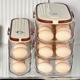 thumbnail image 3 of Contenedores de huevos Billuyoard para refrigeradores apilable y cristalino Organizadores de utensilios de cocina tipo 2, 3 of 6