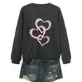 thumbnail image 1 of JAKANYQ T-Shirts pour Femmes Mode Décontractée Col Rond Manches Longues T-Shirt pour Amour Cœur Lettre Couche de Base Confortable et Tendance. pour Usage Quotidien. Tee Mignon, 1 of 3