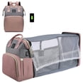 thumbnail image 1 of Mochila plegable para mamá, bolsa ligera y portátil para cuna, de gran capacidad, para bebé y Mujer, 1 of 4