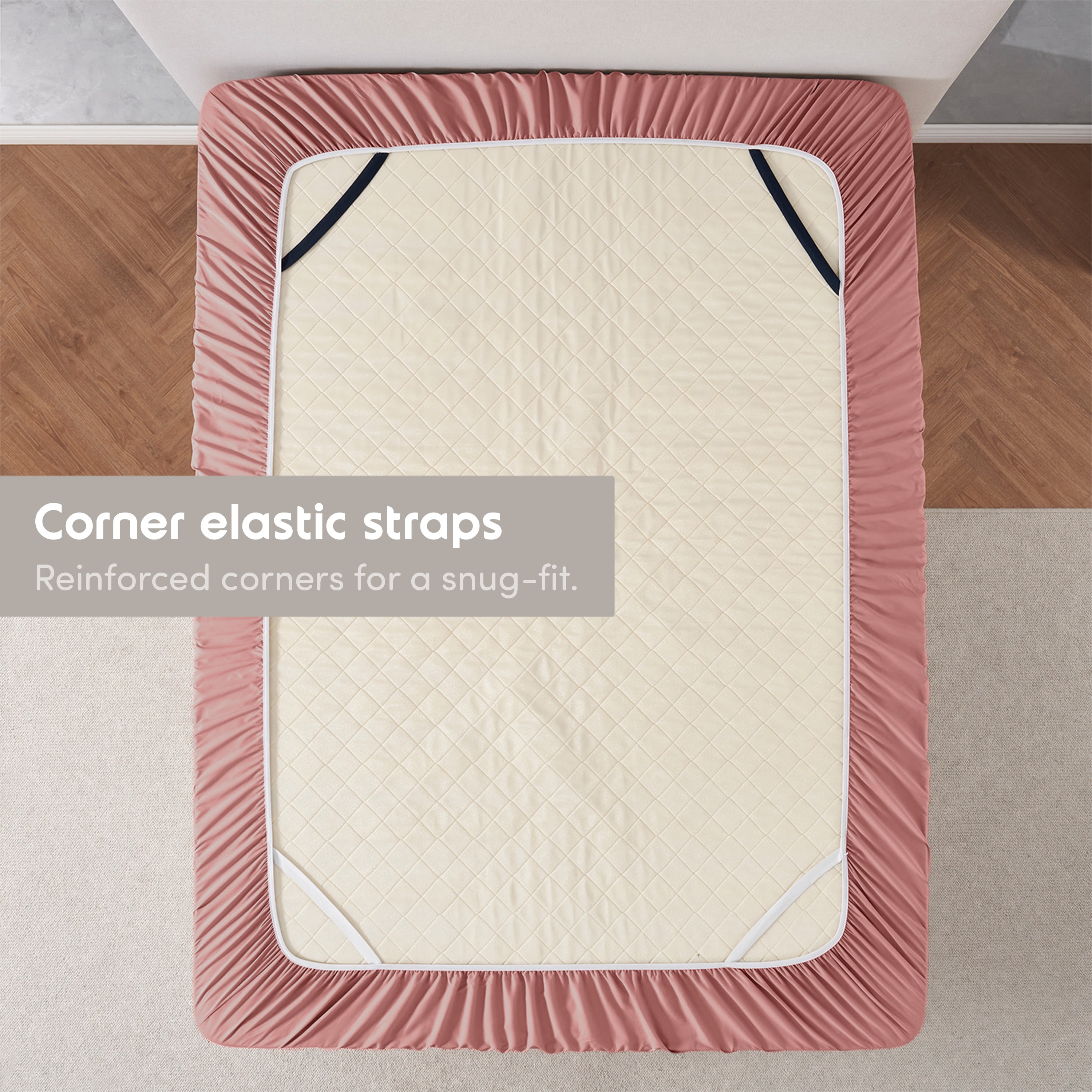 LammaLoe Extra Deep Pocket Twin Fitted Sheet Only, Fits 18" to 24" Mattress, Soft Microfiber Fitted Bed Sheet, Pink Clay
