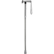 HealthSmart Folding Comfort Grip Cane, Gray