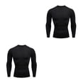 thumbnail image 1 of Minnieouse Ropa interior térmica para hombre, medias elásticas para correr, capas base cálidas, ropa deportiva de compresión para motocicleta, Negro, XL 2piezas, 1 of 6
