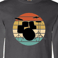 thumbnail image 4 of Inktastic Drum Set Retro Drummer Sunset Long Sleeve T-Shirt, 4 of 5
