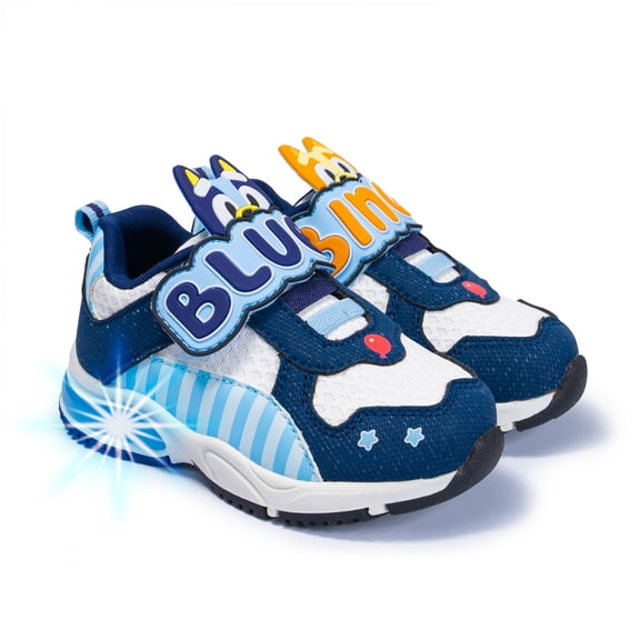 Bluey and Bingo Peeking Athletic Light Up Toddler Boy's Shoes-size6