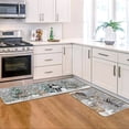 thumbnail image 4 of Sm:)e Deer Tree Let It Sonw Snowflakes Christmas Kitchen Mats Set of 2, Winter Decor Low-Profile Kitchen Rugs for Floor - 17x29 and 17x47 Inch, 4 of 7