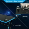 thumbnail image 5 of Gymax 47.5'' Gaming Desk Z-Shaped Computer Office Table w/Gaming Handle Rack Blue, 5 of 10