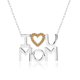 thumbnail image 1 of JeenMata Collar con Colgante de Corazón Abierto Adornado con Piedra Amarilla Te Amo Mamá en Oro Blanco de 18 K sobre Plata - Piedra Natal de Noviembre - Regalo para Mamá, 1 of 2