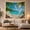 Crescent Beach, variant on Tropical Beach with Plumeria by a Turquoise Shore, Serene Watercolor for Beach Lovers, Coastal Home Decor, Hostess Gift, Tapestry Wall Hanging for Bedroom and Living Room