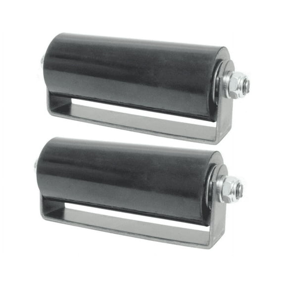 JMSTEEL 6" Sliding Gate Guide Roller Hard Rubber Roller with Removable Axle Bolt Pair