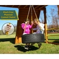 thumbnail image 2 of Eastern Jungle Gym 3 Chain Rubber Tire Swing with Adjustable Coated Chains, 2 of 7