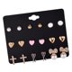 thumbnail image 2 of 9 par / set Pendientes de botón Crystal Flower Hoop Ear Stud Charm Joyería , 02 Yinane Pendientes de cristal para mujer, 2 of 7