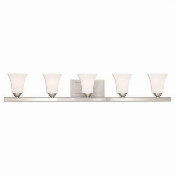 5 Light Bathroom Light in Traditional Style 43.25 inches Wide By 7 inches High-Brushed Nickel Finish Bailey Street Home 218-Bel-2255984