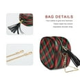 thumbnail image 2 of Women's Fashionable Crossbody Chain Shoulder Bag Deep Green Tartan Plaid, 2 of 9