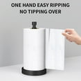 thumbnail image 4 of Matte Black Stainless Steel Countertop Paper Towel Holder - Weighted Non-Slip Base | One-Handed Operation | Kitchen Bathroom, 4 of 5