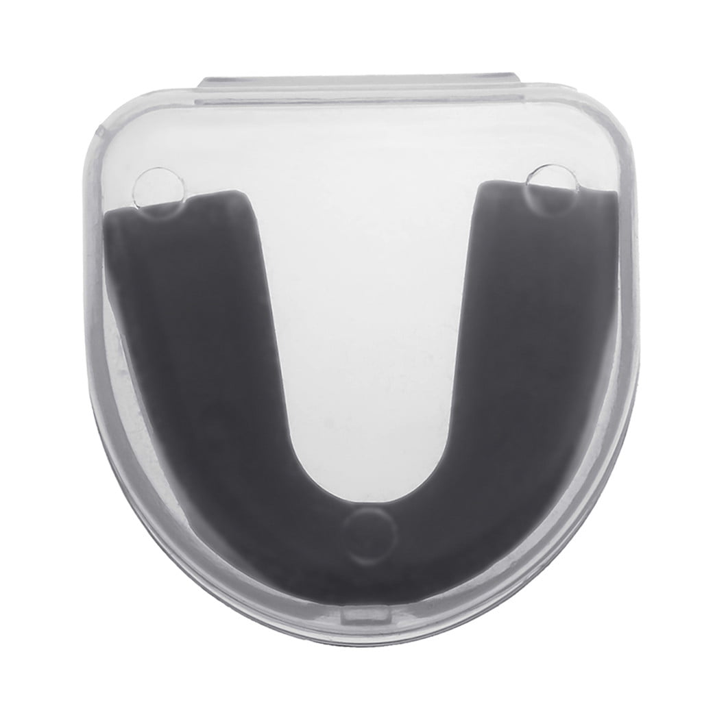 CLEAR Gum Shield Teeth Protector Mouth Guard Piece Rugby Football Boxing 