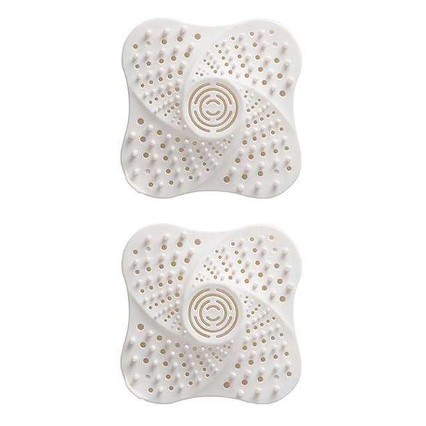 Bearachild Colector de pelo para dormitorio de 2 piezas, filtro para fregadero, tapón de baño, colador Suministros de limpieza para el hogar Blanco