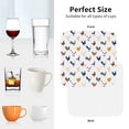 thumbnail image 6 of Yiaed Various Rooster Print Leather Coasters for Drinks - Cup Coasters Coffee Table Kitchen Table Bar, Home & Office Gifts Handmade Drink Coasters-Square, 6 of 6