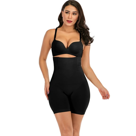 Women's Shapewear Shorts Panties Tummy Control Plus Size Thigh Slimmer High Waist, Black, XS