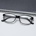 thumbnail image 7 of Men Bifocal Reading Glasses 2.50 Black Presbyopia Glasses Rectangle Plastic Readers +2.50 Strength, 7 of 7