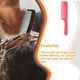 thumbnail image 3 of Guardurnaity Peine de dientes cerrados, cepillo de estilismo DIY, peine curvo reutilizable, accesorios de barbero, herramienta de peluquería, mango Cuidado del cabello Rosado, 3 of 6