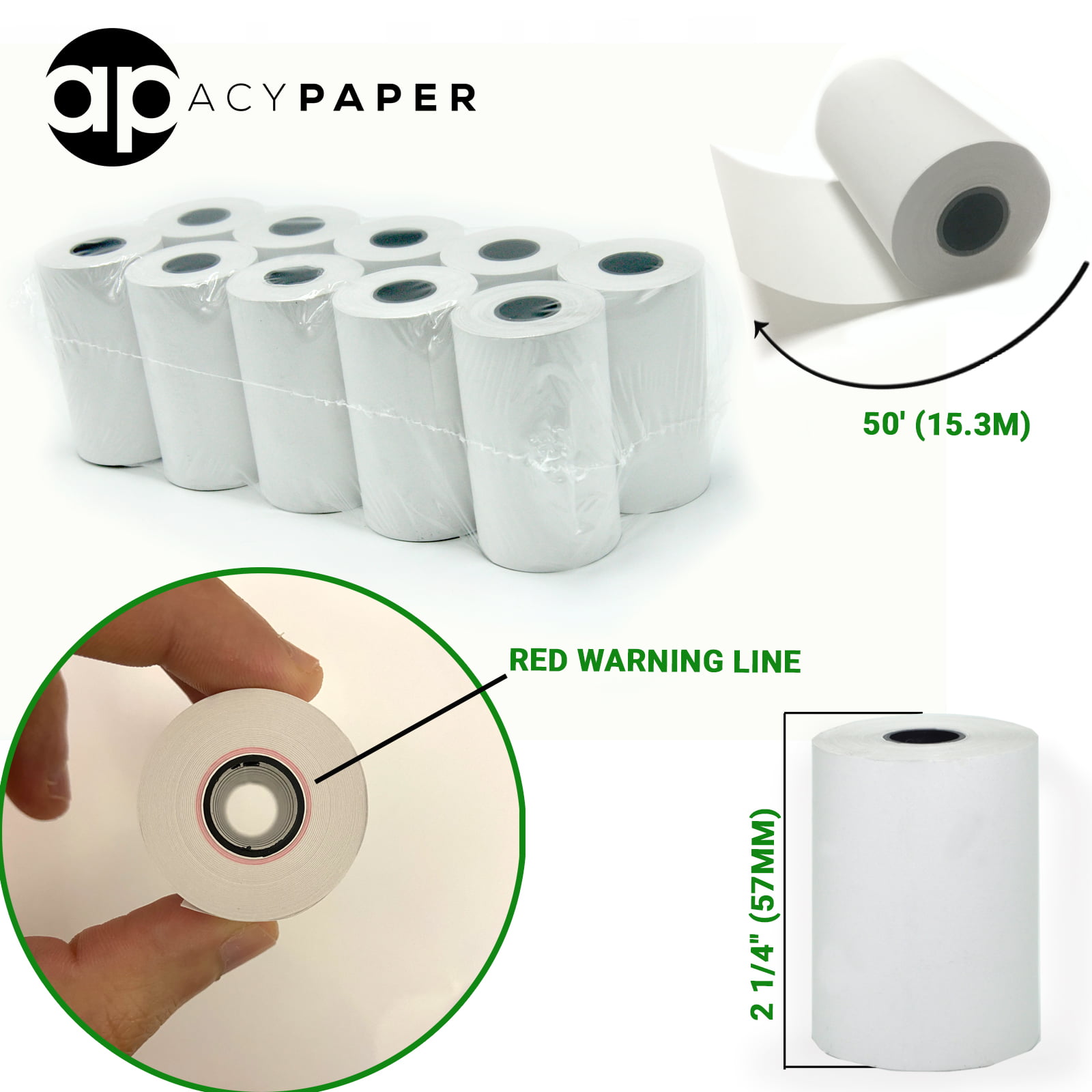 2-1/4" x 50' THERMAL RECEIPT PAPER VERIFONE vx520 36 ROLLS ~FREE SHIPPING~