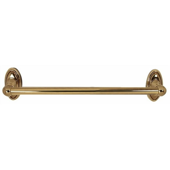 Classic Traditional 12" Wall Mounted Towel Bar, Polished Antique