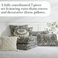 thumbnail image 3 of Southshore Fine Living, Inc. Oversized Twin Quilt Bedding Set, 5-Pieces with Quilt, 1 Pillow Sham, 1 Euro Sham, 2 Throw Pillows, Boho Bedding Set for Twin and Twin XL Beds, Grey Paisley, 3 of 9