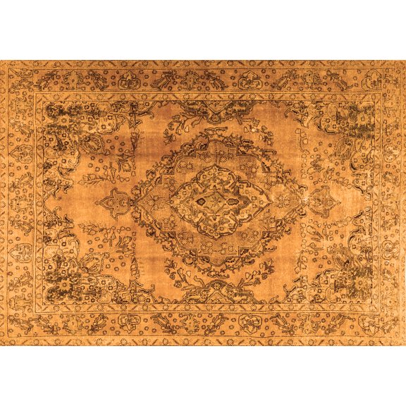 Ahgly Company Indoor Rectangle Persian Orange Traditional Area Rugs, 5' x 7'