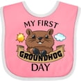 thumbnail image 3 of Inktastic My First Groundhog Day Cute Boys or Girls Baby Bib, 3 of 4