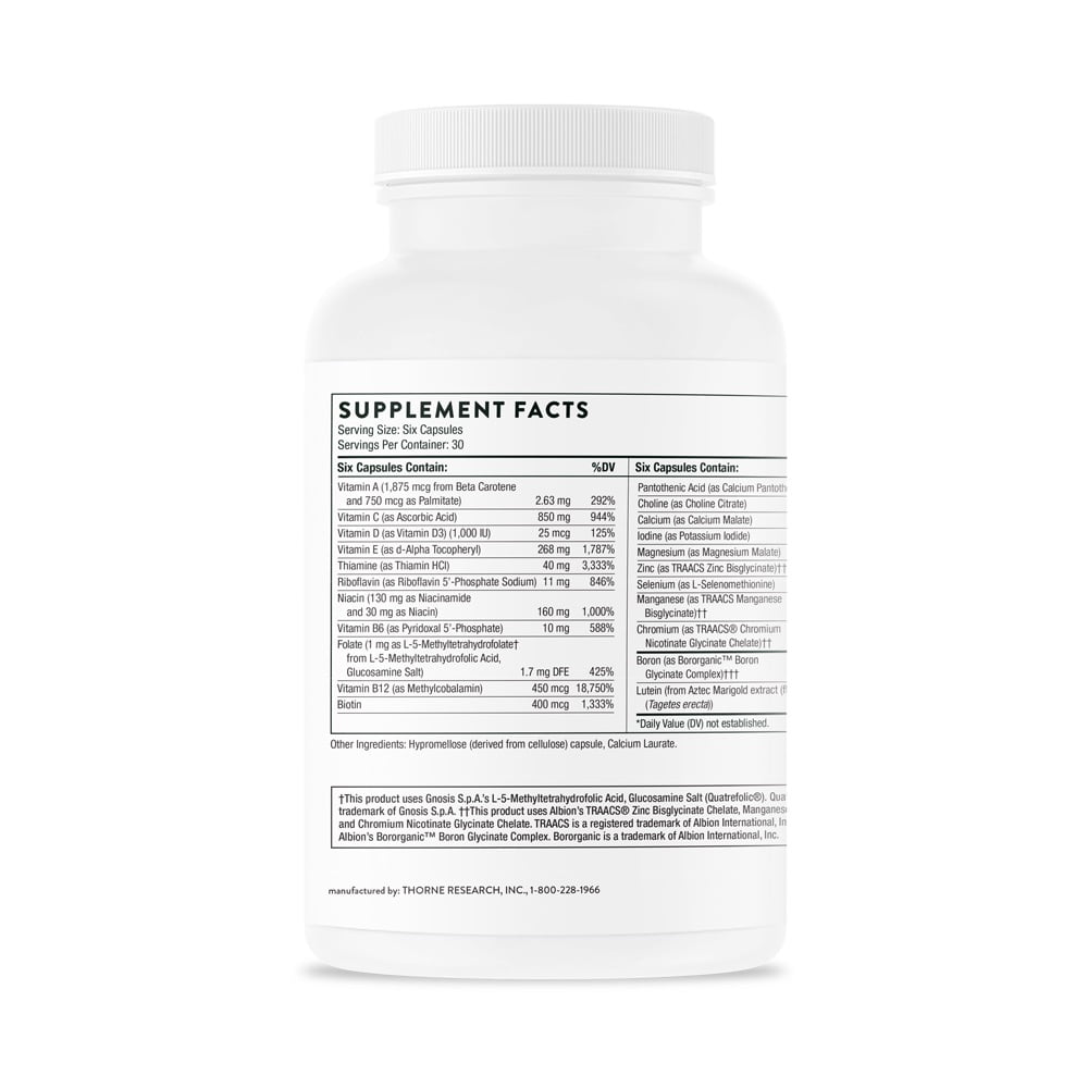 Thorne Research Men's Multi 50+ Comprehensive Daily MultiVitamin