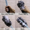 thumbnail image 5 of Jxicleang Back Scrubber For Shower, Back loofah with non-slip long handle, Exfoliating Back Scrub for men women, Back Cleaner Washer Bath Sponge for Elderly (1 Pack Black), 5 of 5