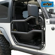EAG Rock Crawler US Flag Tubular Door with Side Mirror - fits 07-18 Jeep Wrangler JK 2 Door