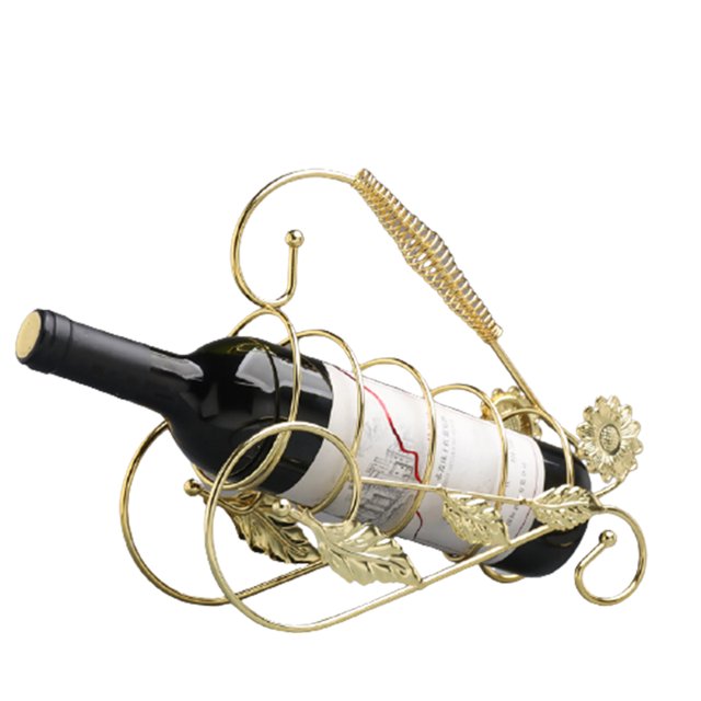 VALINK Wine Rack Bottle Holder Single Bottle Holder Stand Rack Metal Furnishing Craft for Wine Storage