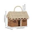 thumbnail image 2 of Handwoven Tote Pure Handmade Woven Storage With Handle For Kitchen Camping Farmhouse Style Photography Prop, 2 of 6