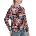 thumbnail image 6 of Lsque Rose Flowers Pattern Casual Women's Hoodie,Hooded Sweatshirt with Kangaroo Pocket,Pullover Hoodie with Eye-catching Drawstrings-XX-Large, 6 of 7