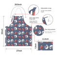 thumbnail image 7 of Blue Football Helmets and Balls Pattern Apron-Garden Aprons for Women with Pockets-Cotton Linen Waterproof Kitchen Cooking Gardening Aprons Adjustable for Kitchen,Cooking,BBQ and Salon 33x27 Inch, 7 of 7