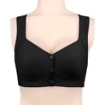 thumbnail image 3 of CHUANK Womens  Steel Ring Front Close Bra T Back Plus Size Seamless Unlined Bra For Large Bust, 3 of 3