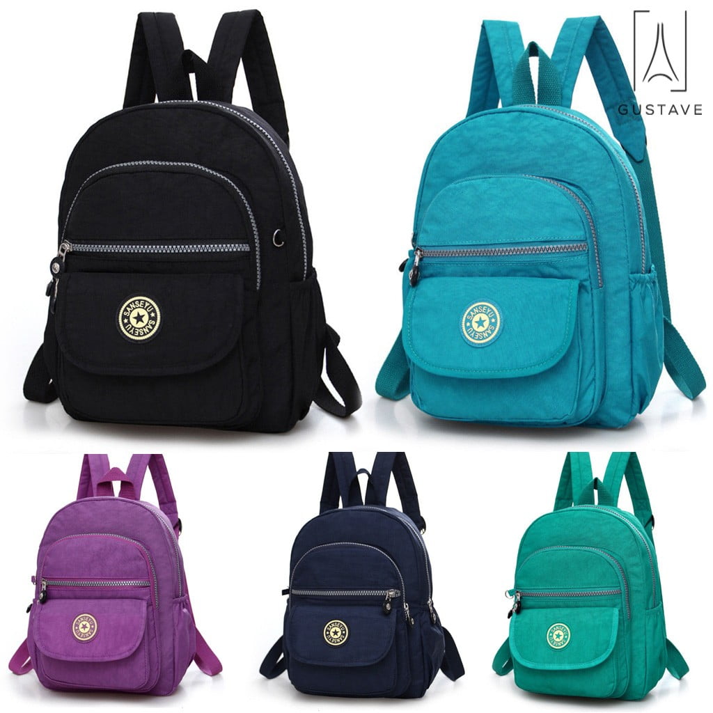 GustaveDesign Mini Nylon Women Backpacks Lightweight Straps Shoulder Daypack for Hiking Camping