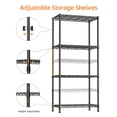 thumbnail image 3 of M MZG Estante de 4 Niveles de Alta Resistencia para Cocina, Oficina, Hogar, 1000 lbs, Negro, 13.7" D x 23.6" W x 53.4" H, 3 of 7