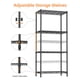 thumbnail image 3 of M MZG Estante de 4 Niveles de Alta Resistencia para Cocina, Oficina, Hogar, 1000 lbs, Negro, 13.7" D x 23.6" W x 53.4" H, 3 of 7